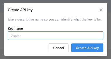 Naming the API key for MCP setup