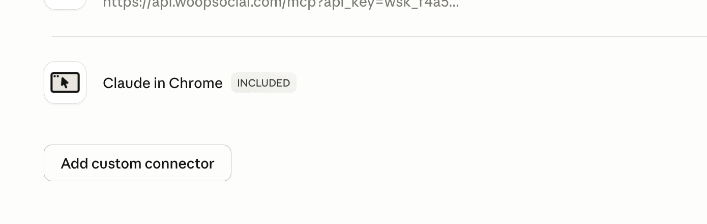 Add custom connector in Claude