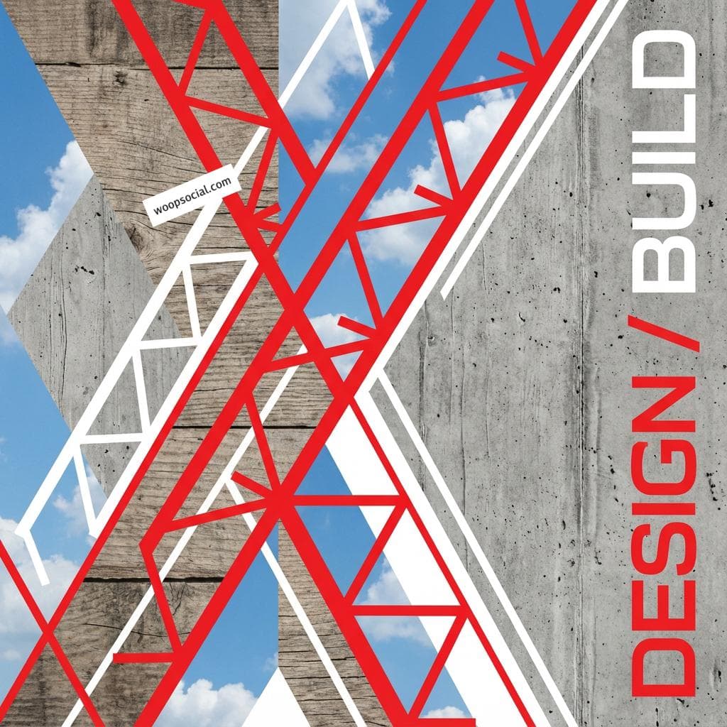 Abstract Geometric Construction Art