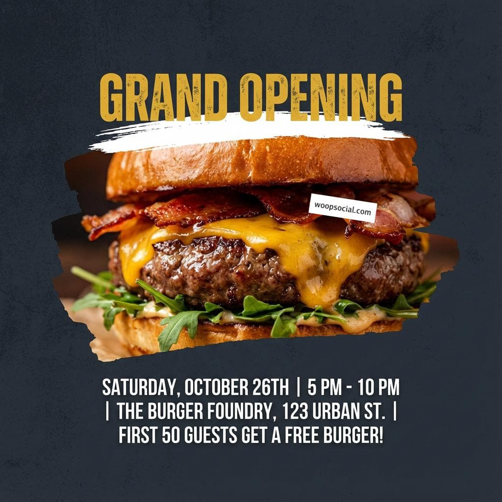 Bold Gourmet Burger Opening
