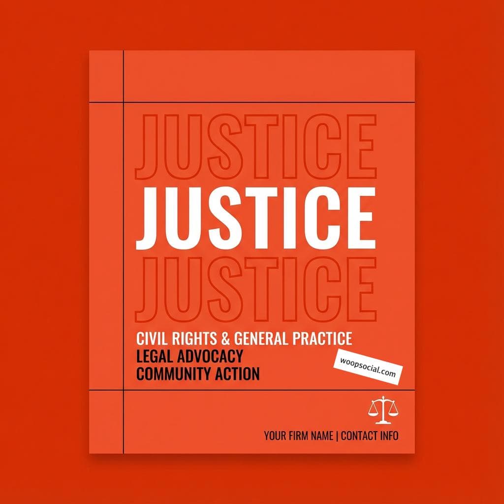 Bold Typographic Justice Manifesto Flyer