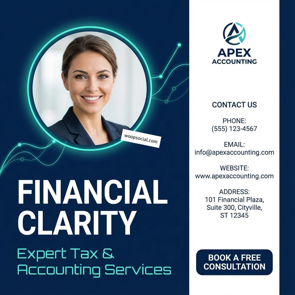 Clean Corporate Financial Consulting Flyer