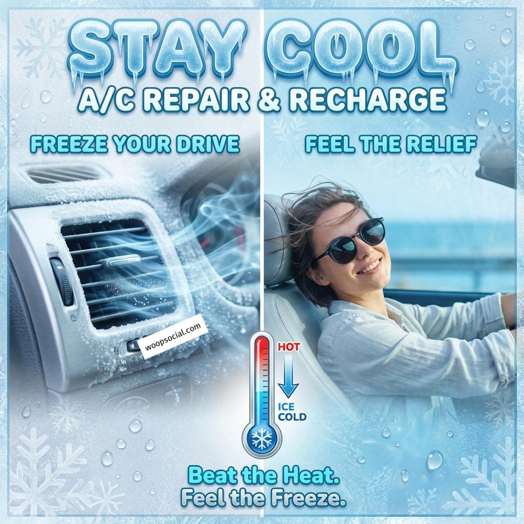 Cool Air Conditioning Service Flyer