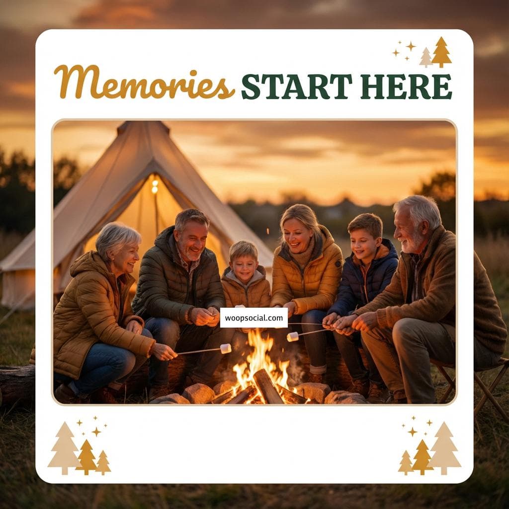 Cozy Bonfire Night Family Camping