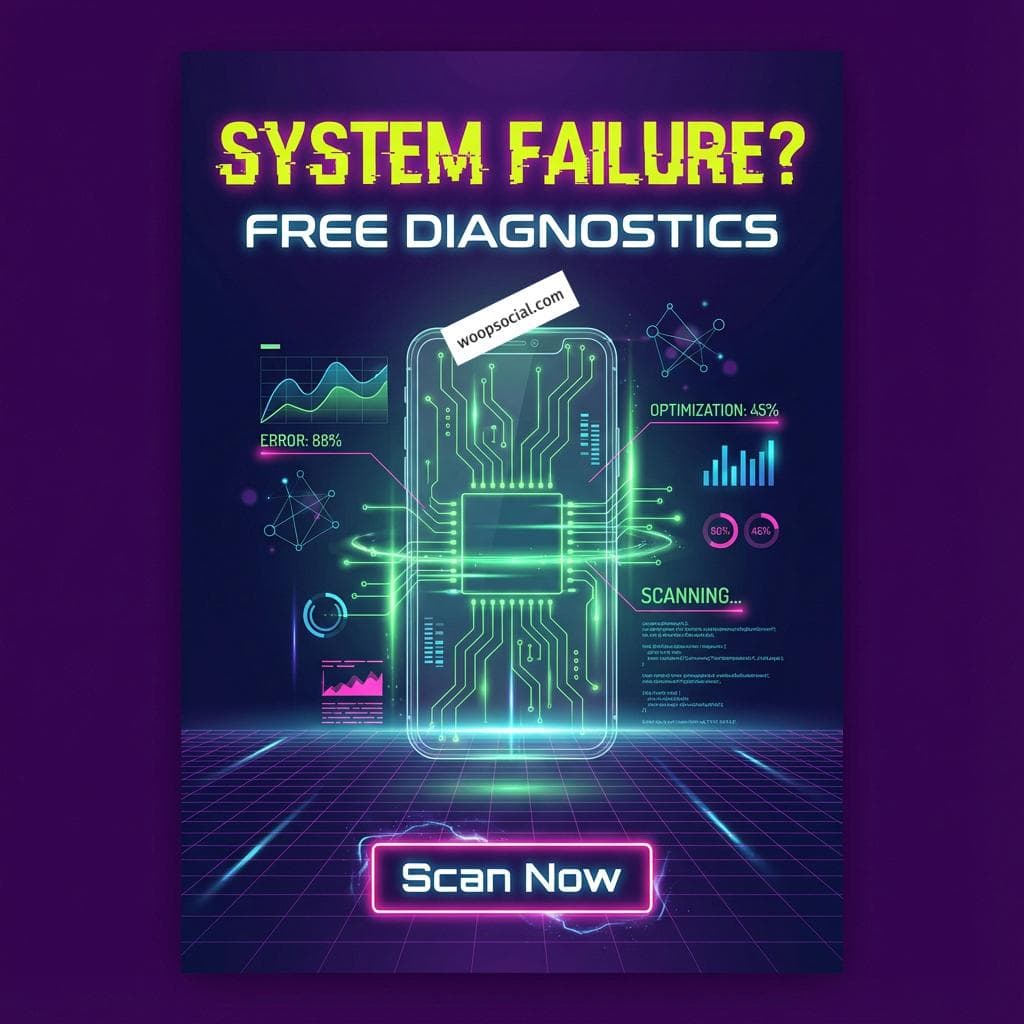 Cyberpunk Neon Diagnostic Service