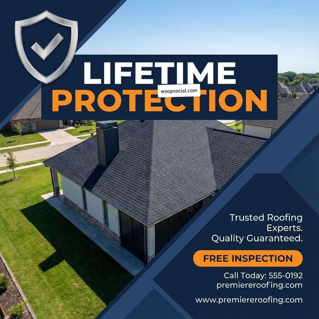 Durable Home Protection Roofing Flyer