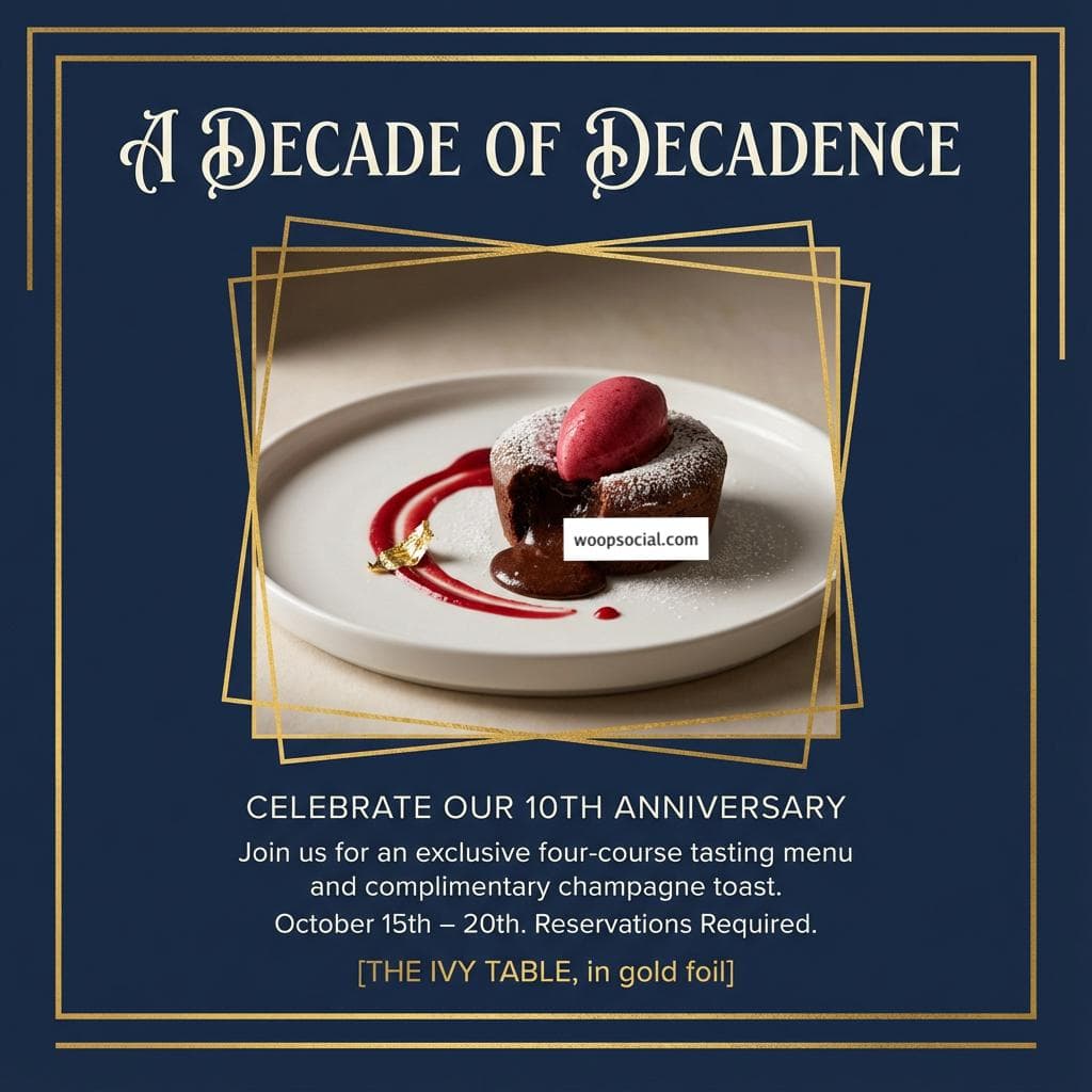 Elegant Fine Dining Anniversary