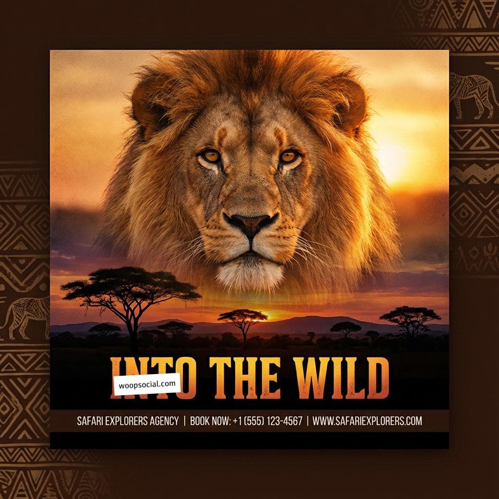 Exotic Wildlife Safari Expedition Flyer