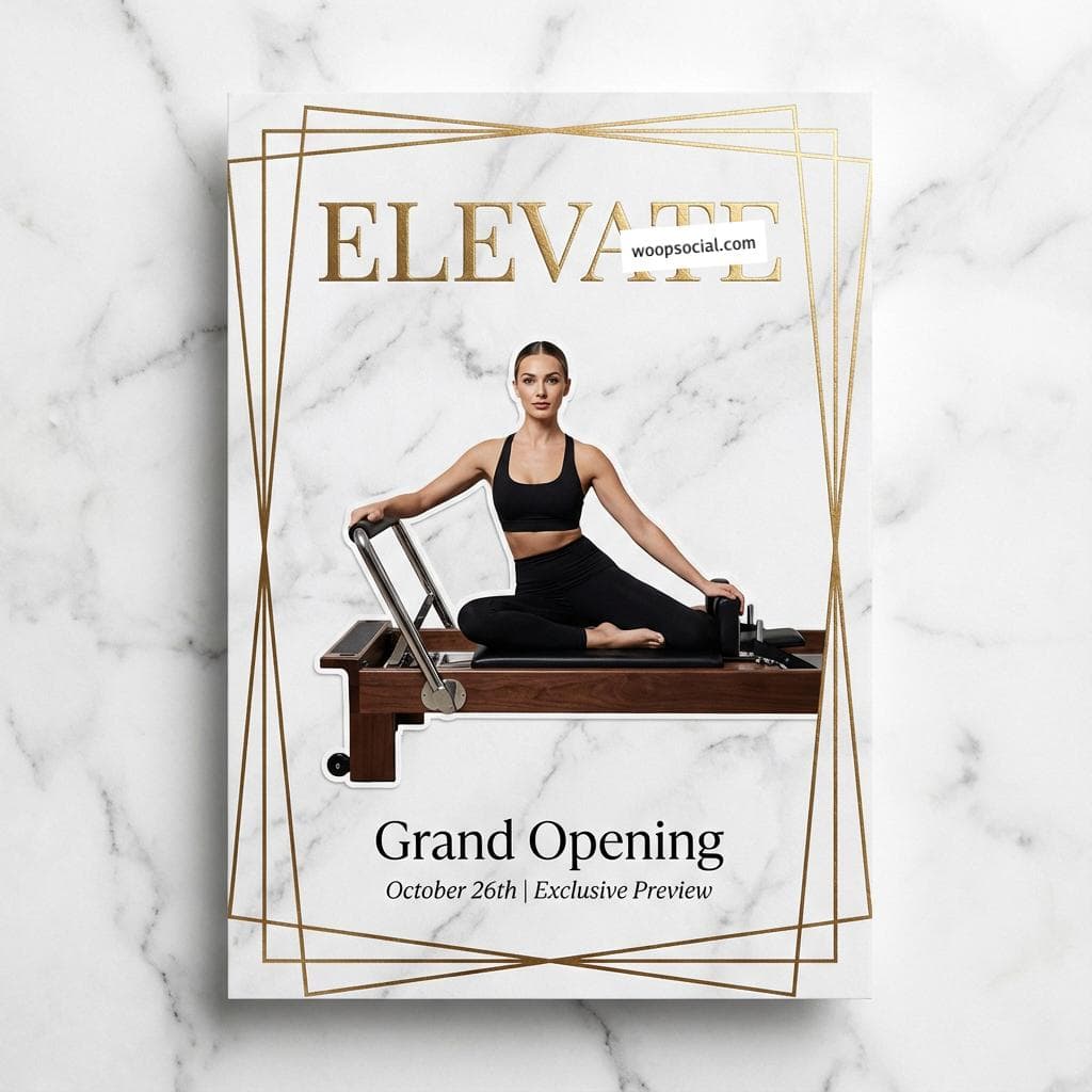 Luxury Gold Boutique Studio Invite