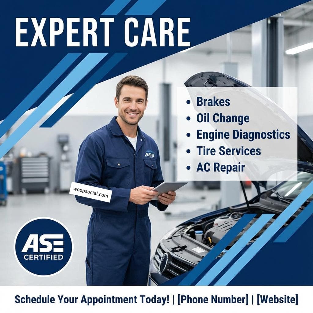 Modern Trusted Mechanic Service Flyer