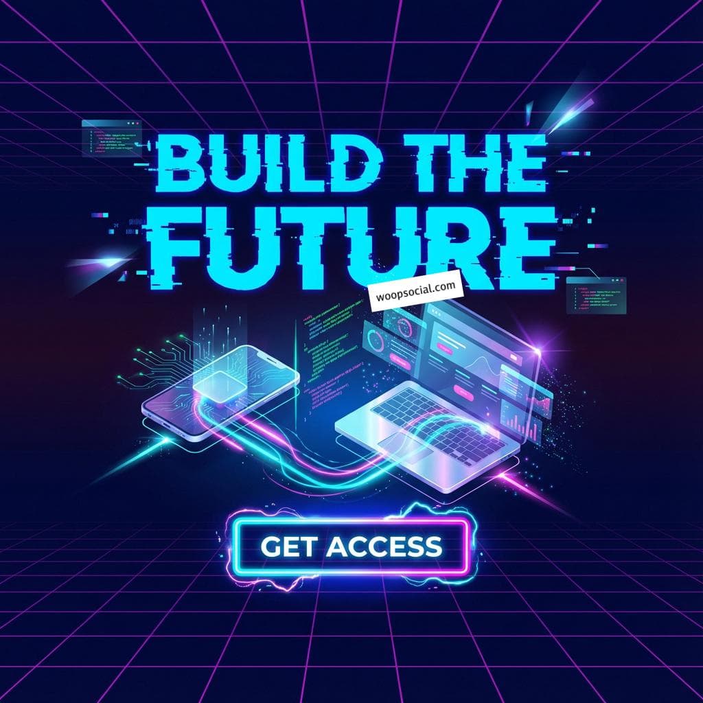 Neon Cyberpunk Tech Interface