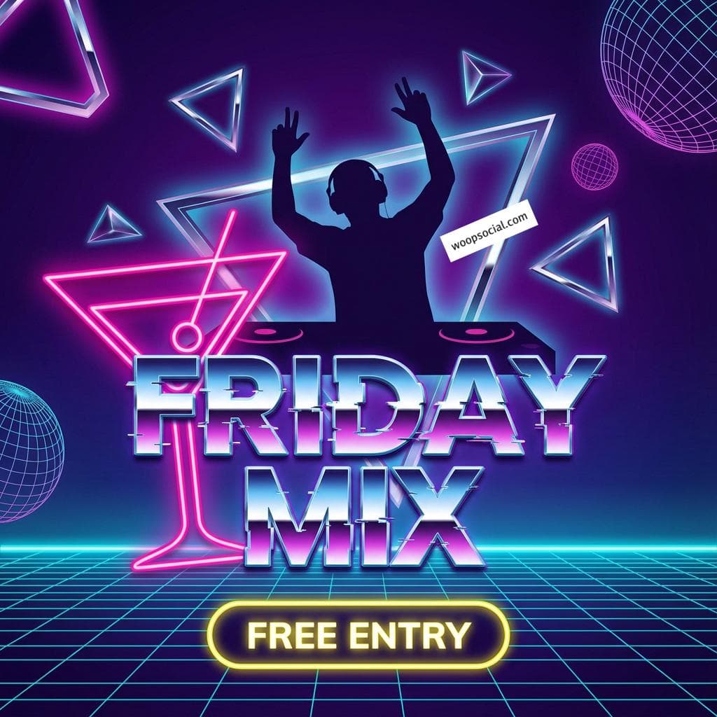 Neon Retro Synthwave Party Night