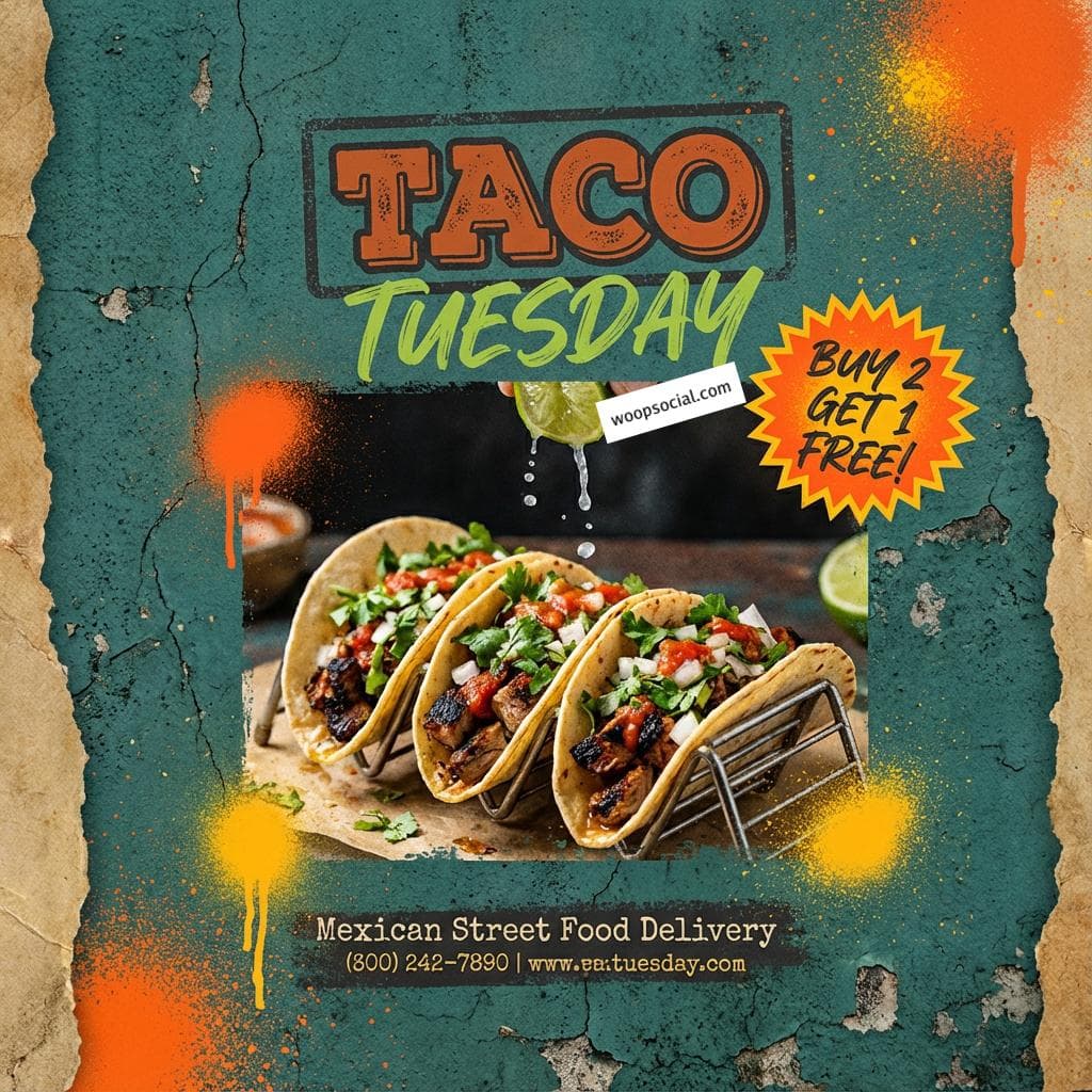 Spicy Taco Tuesday Grunge