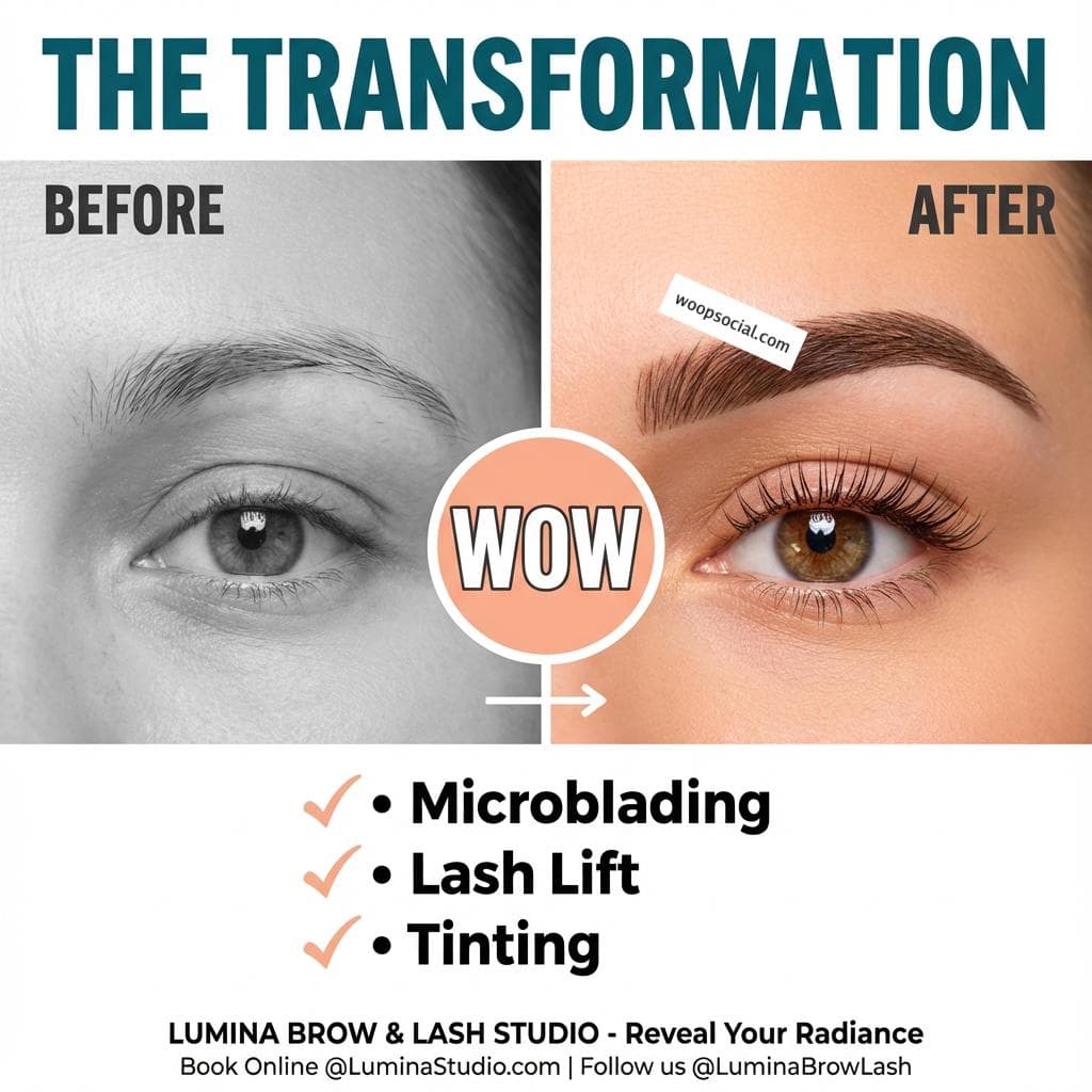 Split Screen Brow Transformation