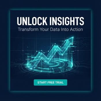 Abstract Data Visualization SaaS Promo