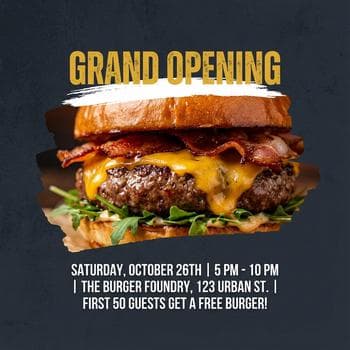 Bold Gourmet Burger Opening