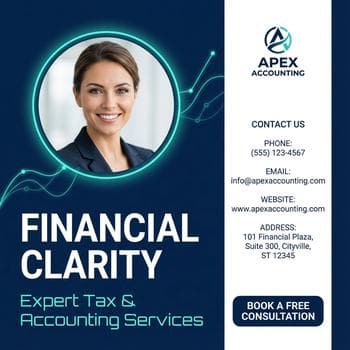 Clean Corporate Financial Consulting Flyer