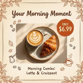 Cozy Morning Coffee & Pastry