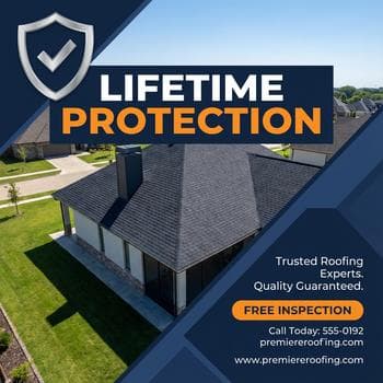 Durable Home Protection Roofing Flyer