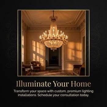 Elegant Lighting Fixture Installation