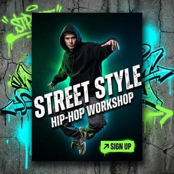 Gritty Urban Hip Hop Flyer