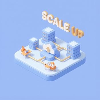 Isometric Cloud Infrastructure Illustration