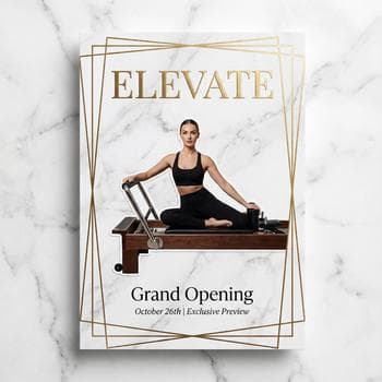 Luxury Gold Boutique Studio Invite