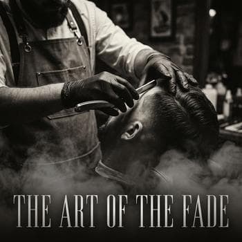 Moody Noir Cinematic Haircut Flyer