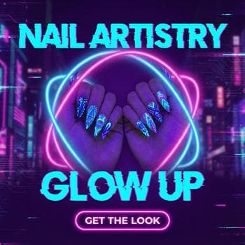Neon Cyberpunk Nail Art Promo