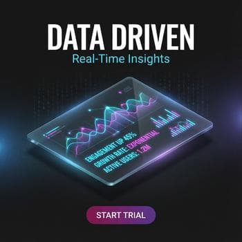 Neon Dark Mode Data Dashboard