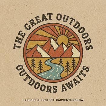 Retro National Park Badge Style