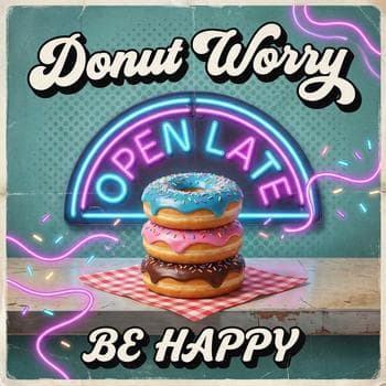 Retro Neon Glazed Donuts