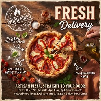 Rustic Artisan Pizza Flatlay