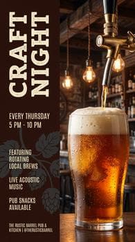Rustic Craft Beer Night Flyer