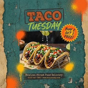 Spicy Taco Tuesday Grunge