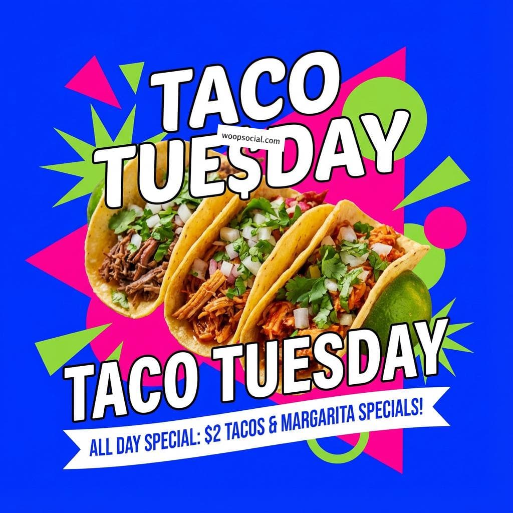 Vibrant Modern Taco Tuesday