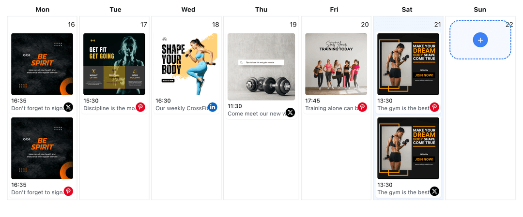 Facebook scheduling dashboard