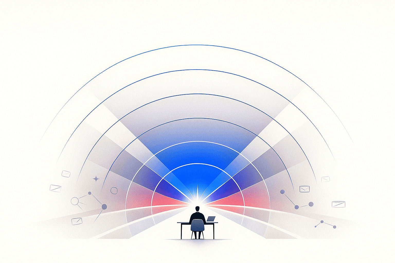 What 3,500 startups taught me about startup social media strategies - abstract illustration showing strategy and network connections