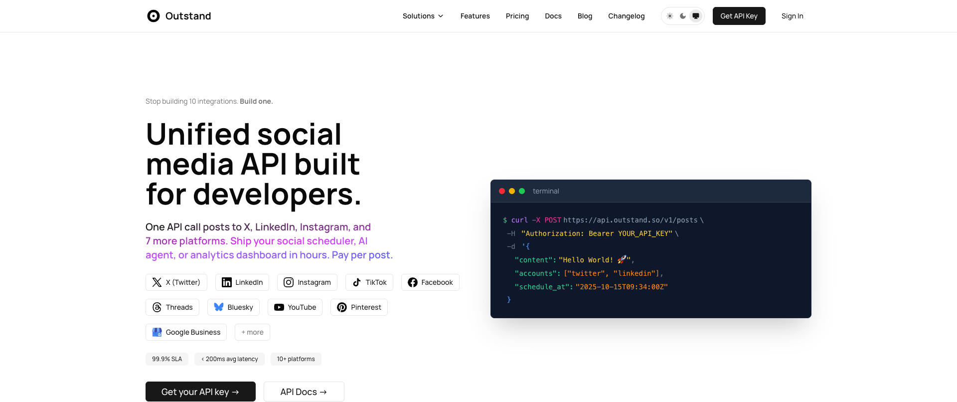 Outstand as an AyrShare alternative