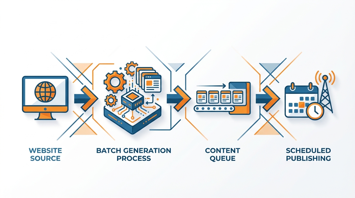 Website content automation process flow