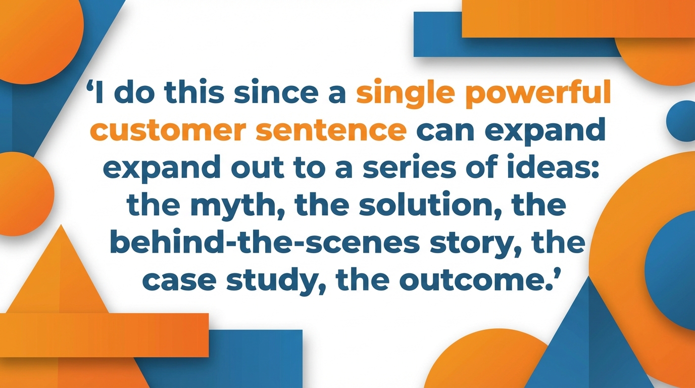 Marketing takeaway quote card