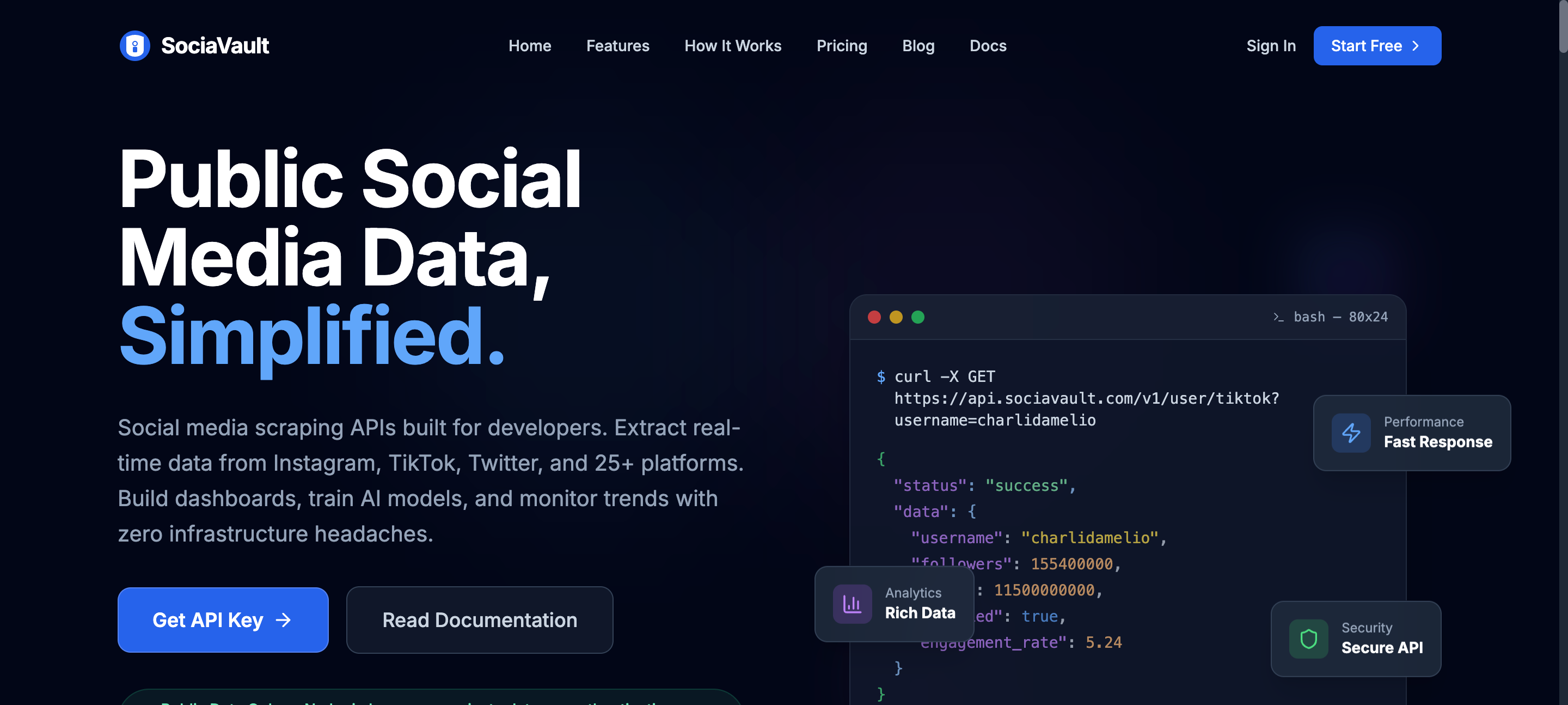 SociaVault Instagram API alternative