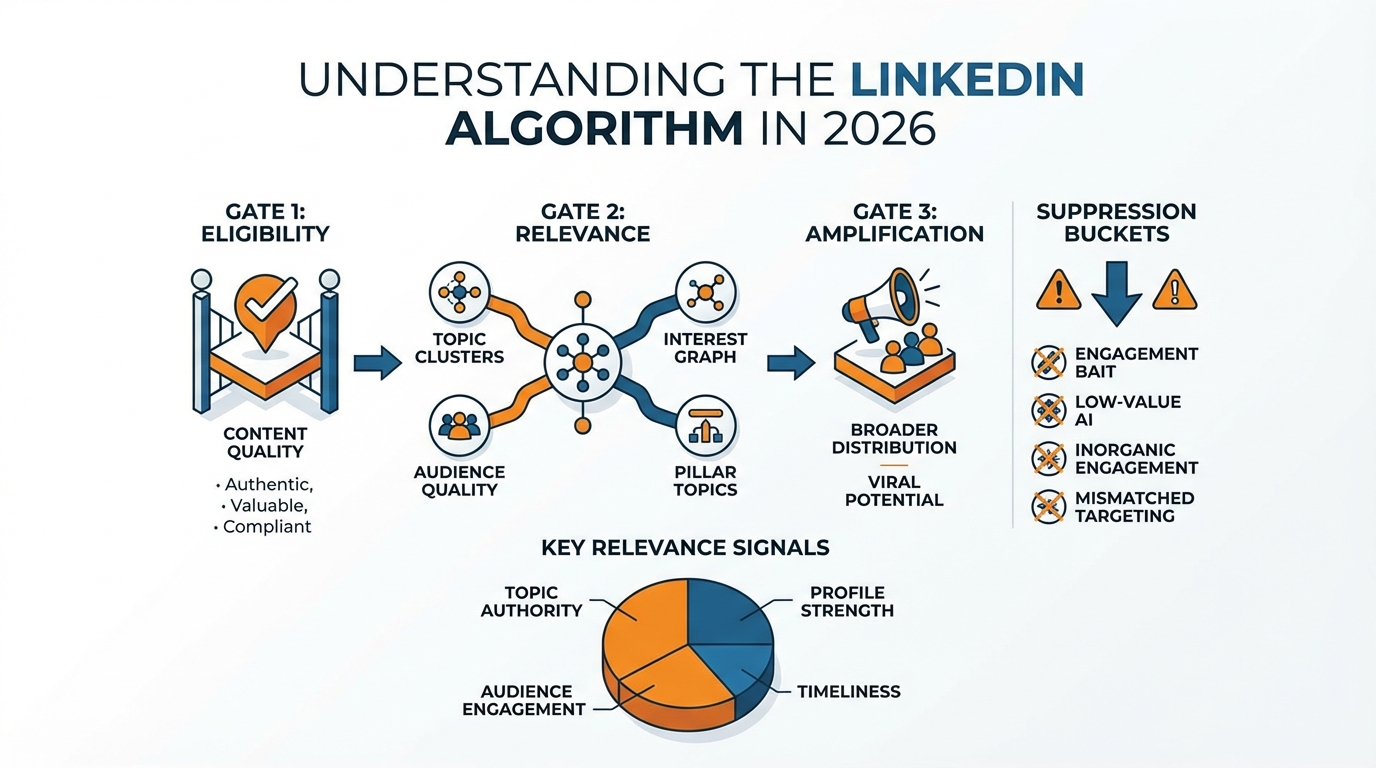 LinkedIn algorithm 2026 infographic