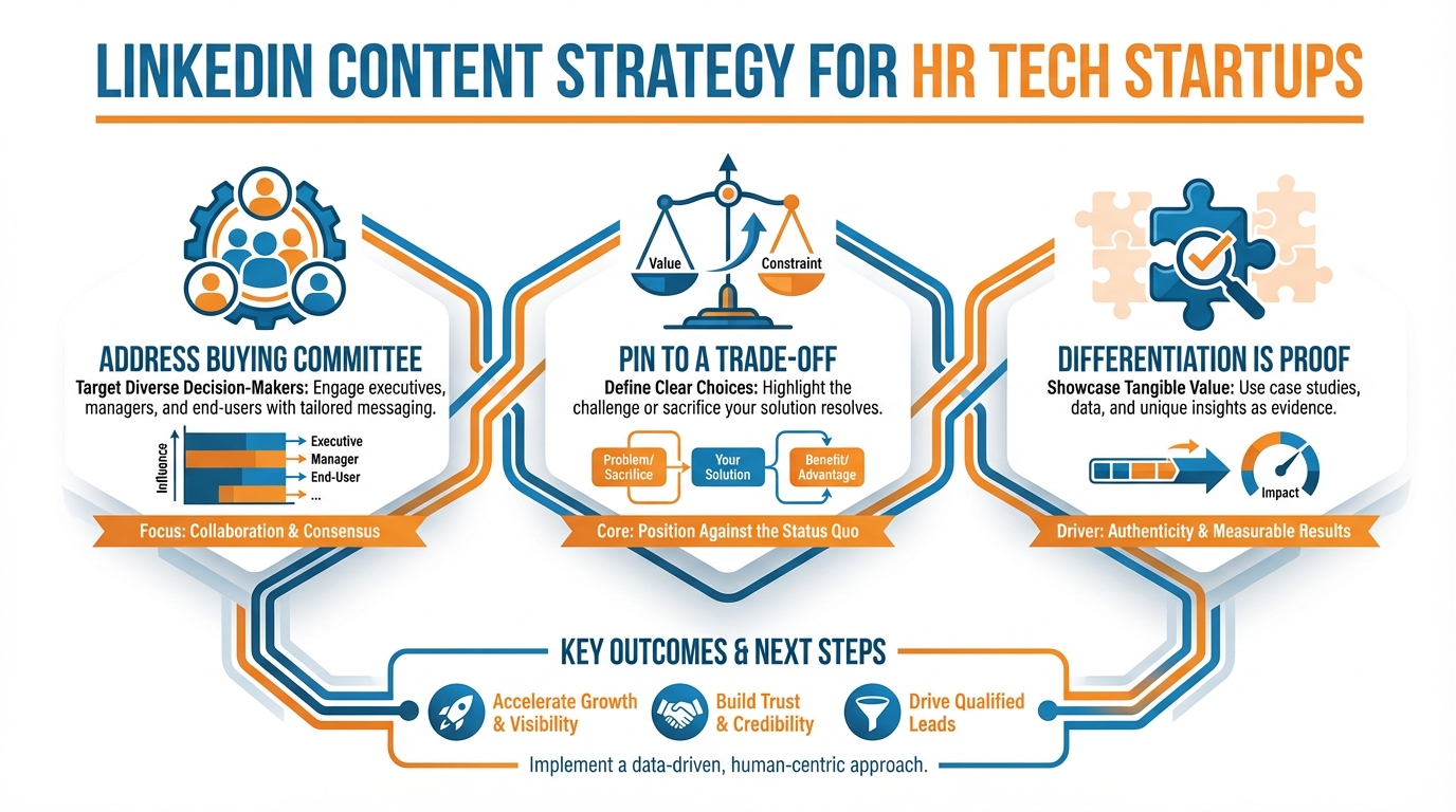 Infographic LinkedIn strategy summary