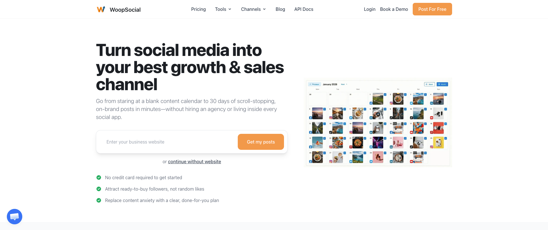 WoopSocial unified social media API for Meta publishing