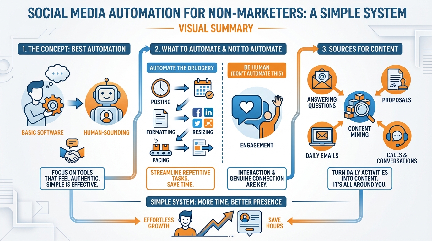 Social media automation infographic