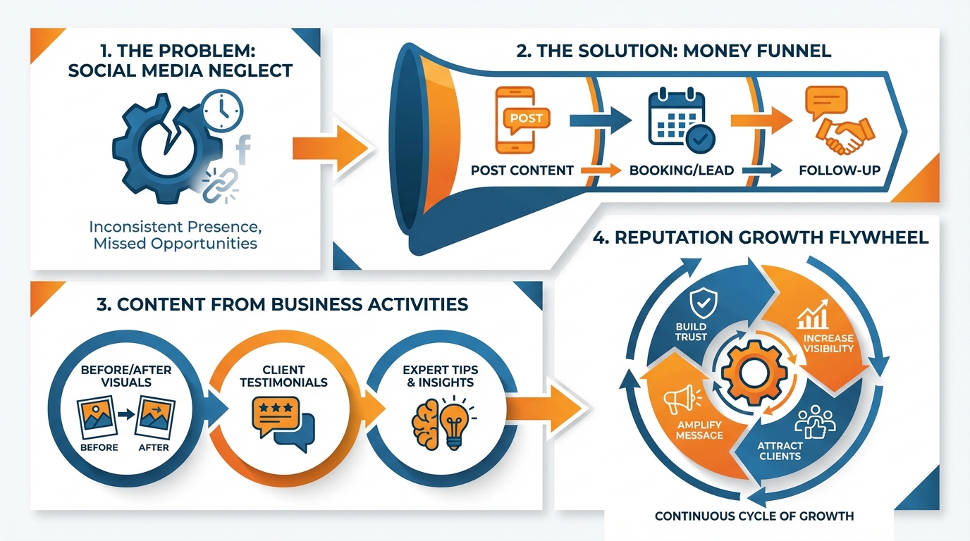 Social media automation infographic