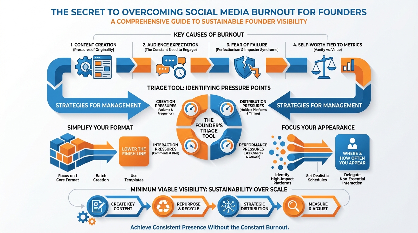 Social media burnout infographic.