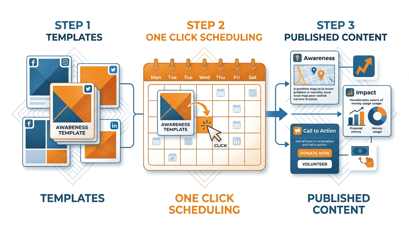 One-time donation template process