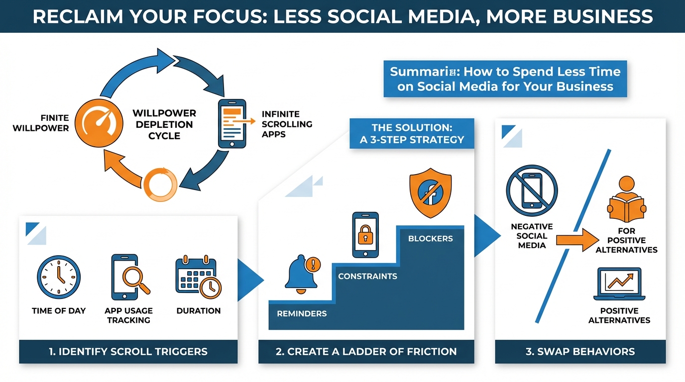 Infographic social media strategies summary